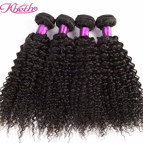 Kbeth LAN-Daisy Peruvian Jerry Curly Human Hair Bundles in Wholesale Remy Human Hair Weave Kinky Curly Bundles 8" -18" Inches Ready to Ship