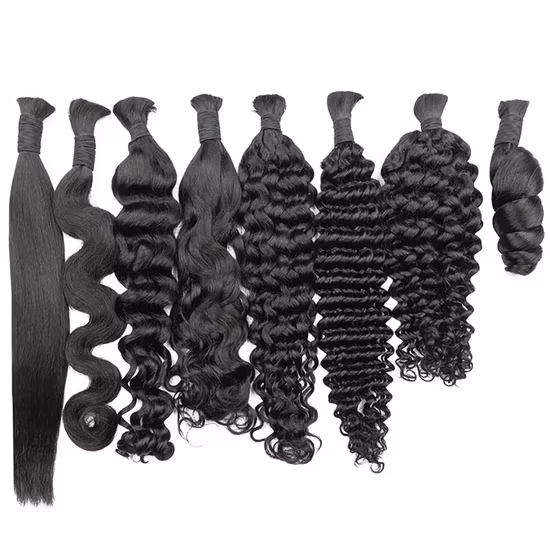 Aaaaaaaaa Grade Unprocessed Hair Silky Straight Virgin Human Peruvian Remy Hair Bulk for Braiding