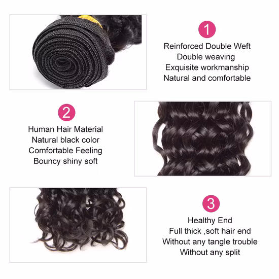 Kbeth Paquetes de ondas de agua de tejido de cabello humano indio para mujer negra 2021 Moda 100% Virgen Las mejores extensiones de cabello humano Remy brasileño de 8 pulgadas en stock