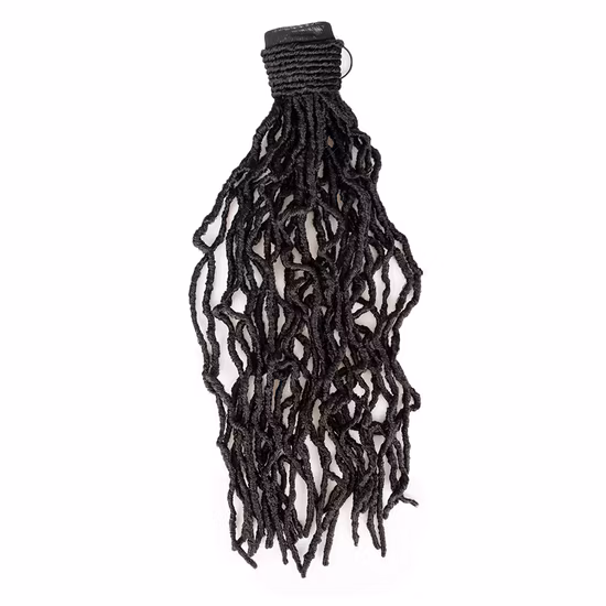 Cola de Caballo negra recta larga Natural diaria para mujer pieza de cabello con cordón extensión de cabello de cola de caballo sintética