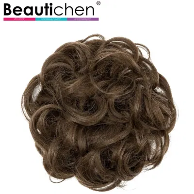 Beautichen Tejido y accesorio para el cabello Postiches rizados de fibra sintética para extensiones de cabello postizos falsos desordenados para peluca de mujer