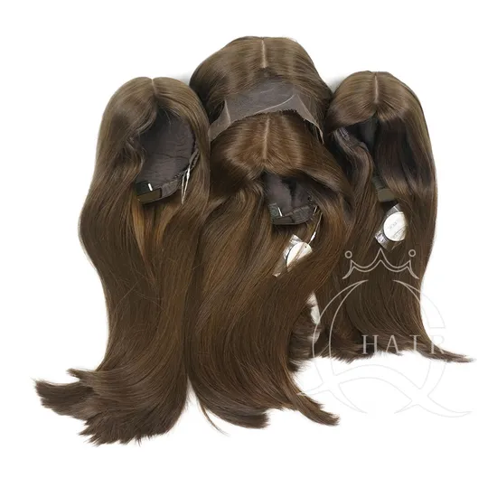 Pelucas judías superiores de seda de la serie del color del pelo natural del pelo virginal de alta calidad peluca kosher del pelo humano de la peluca