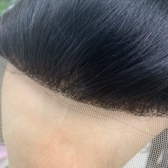 Frontal de alta definición del cierre del cordón del pelo alineado cutícula de la Virgen